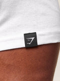 Gymshark Legacy Ribbed T-Shirt — White — 5