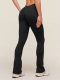 Gymshark Lifting Dipped Waistband Flared Leggings — Black — 1