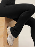 Gymshark Lifting Dipped Waistband Flared Leggings — Black — 7