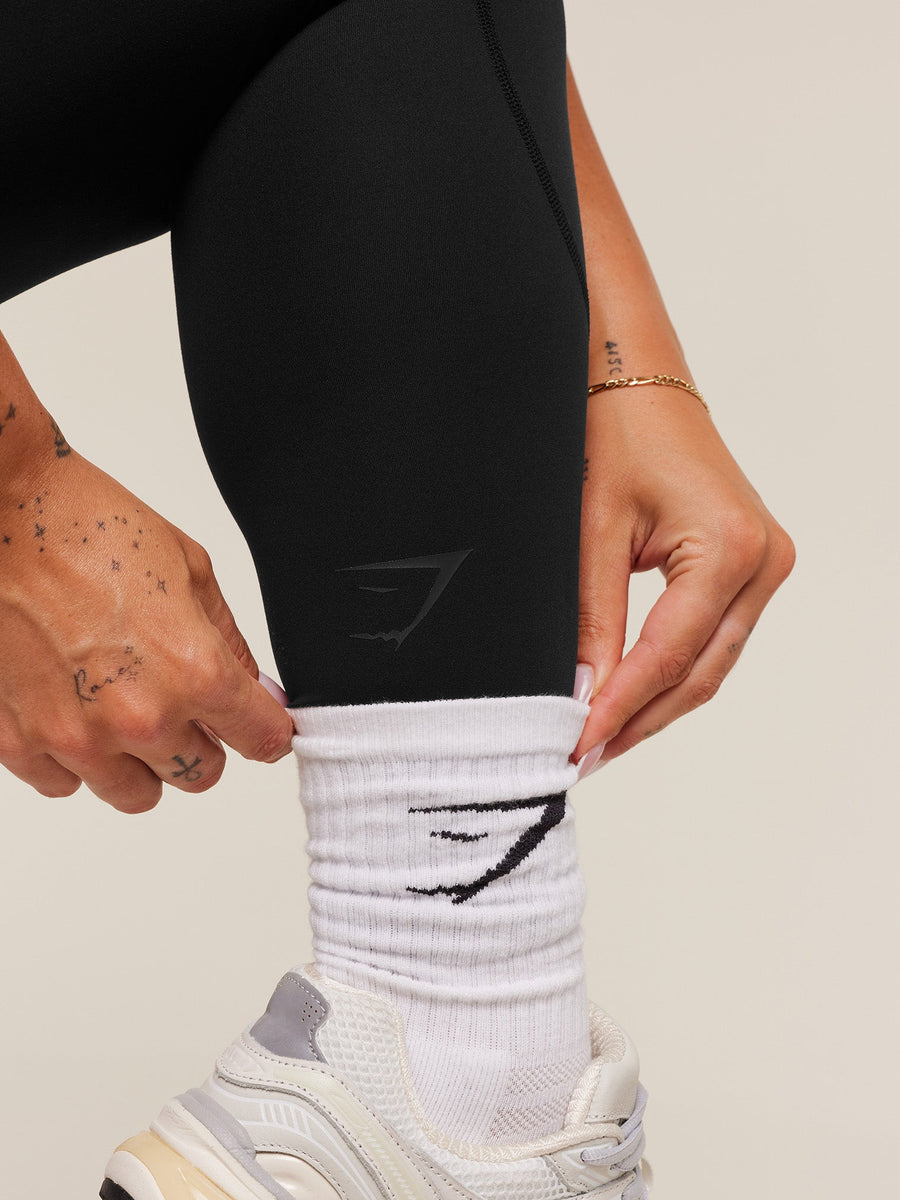 Gymshark Lifting Dipped Waistband Leggings — Black — 8