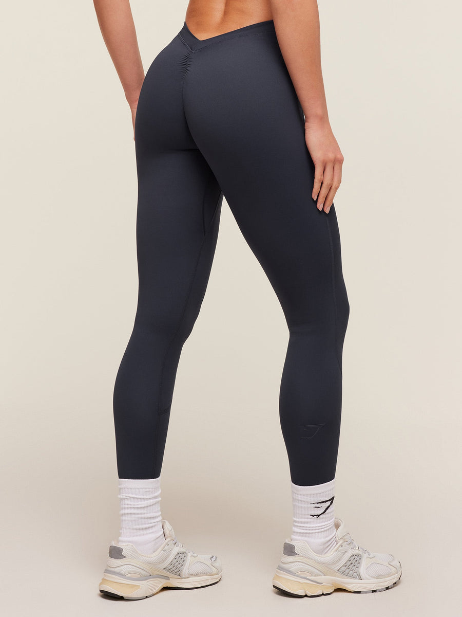 Gymshark Lifting Dipped Waistband Leggings — Heavy Blue — 1