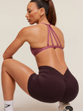 Gymshark Lifting Dipped Waistband Shorts — Cherry Purple — 4