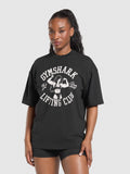Gymshark Lifting Girl Graphic Oversized Tee — Black — 1