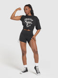 Gymshark Lifting Girl Graphic Oversized Tee — Black — 4