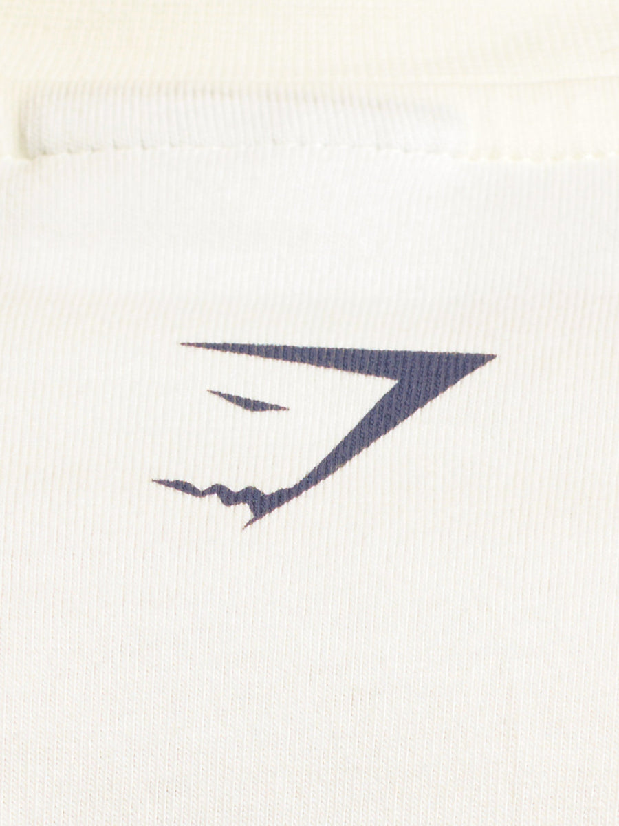 Gymshark Lifting Girl Graphic Oversized Tee — Soft White — 4