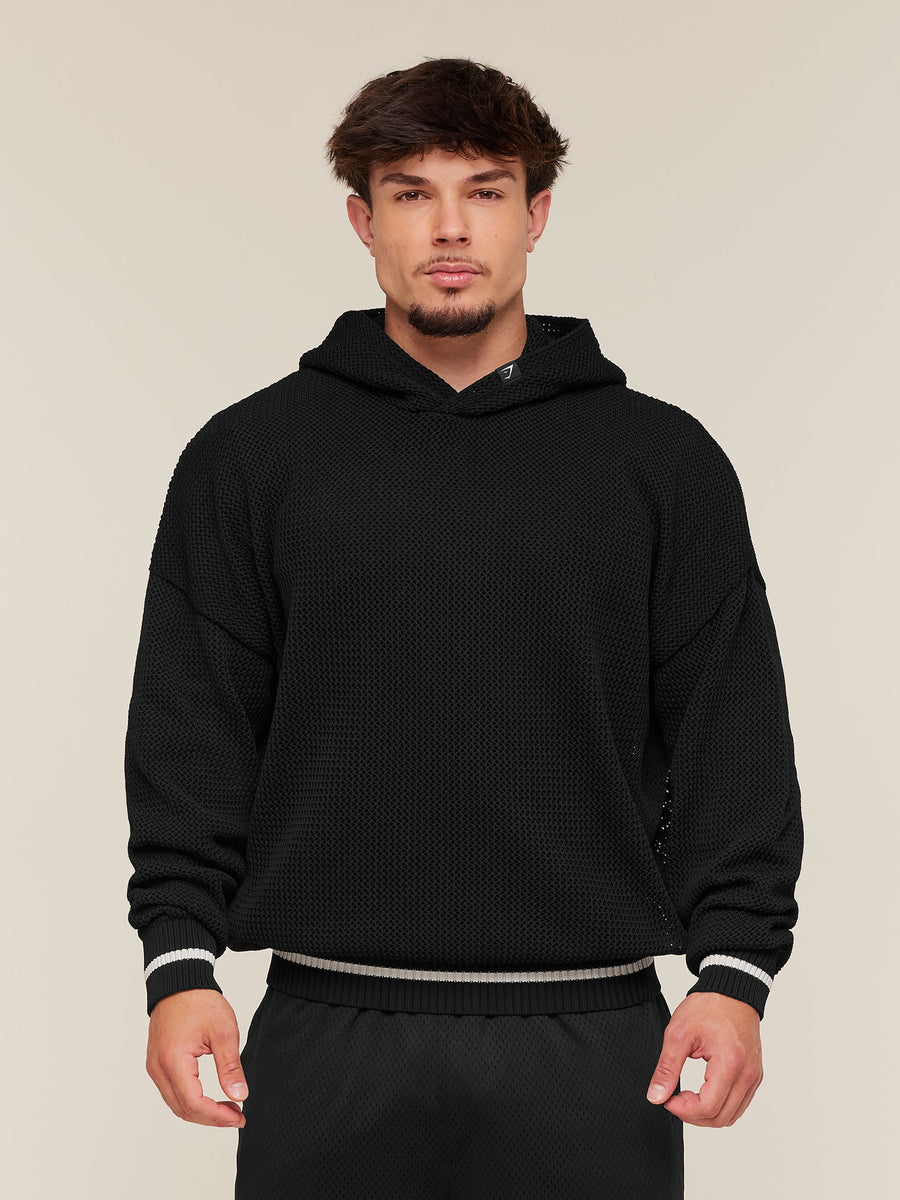 Gymshark Collective Crochet Style Hoodie — Black — 1
