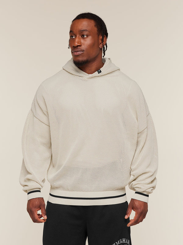 Gymshark Collective Crochet Style Hoodie — Tinted White