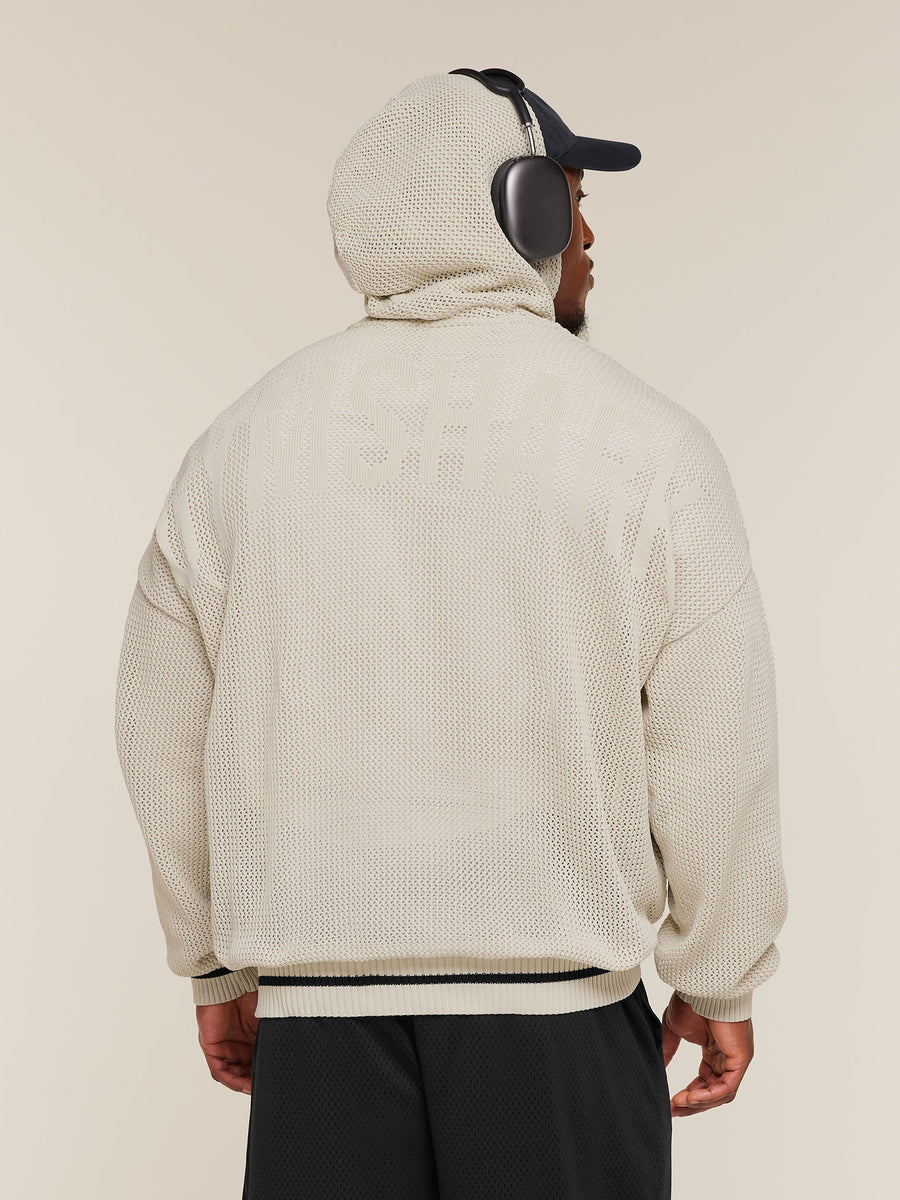 Gymshark Collective Crochet Style Hoodie — Tinted White — 8
