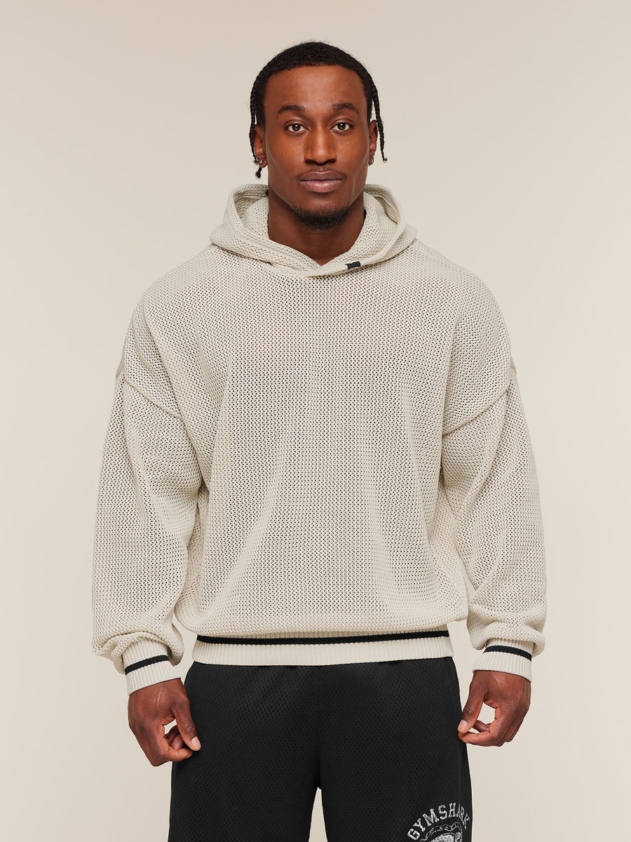 Gymshark Collective Crochet Style Hoodie — Tinted White — 2
