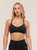 Gymshark Adapt Animal Seamless Sports Bra — Black/Asphalt Grey — 1