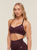 Gymshark Adapt Animal Seamless Sports Bra — Cherry Purple/Reset Pink — 4