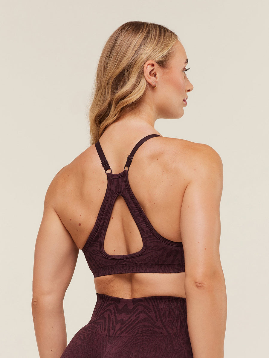Gymshark Adapt Animal Seamless Sports Bra — Cherry Purple/Reset Pink — 3