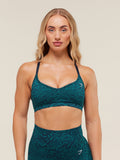Gymshark Adapt Animal Seamless Sports Bra — Navy/Brand Blue — 1