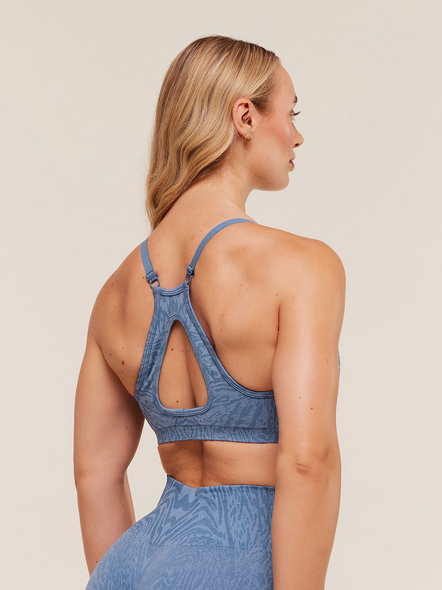Gymshark Adapt Animal Seamless Sports Bra — Worn Blue/Peri Blue — 2