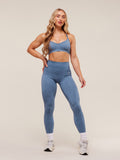 Gymshark Adapt Animal Seamless Sports Bra — Worn Blue/Peri Blue — 7