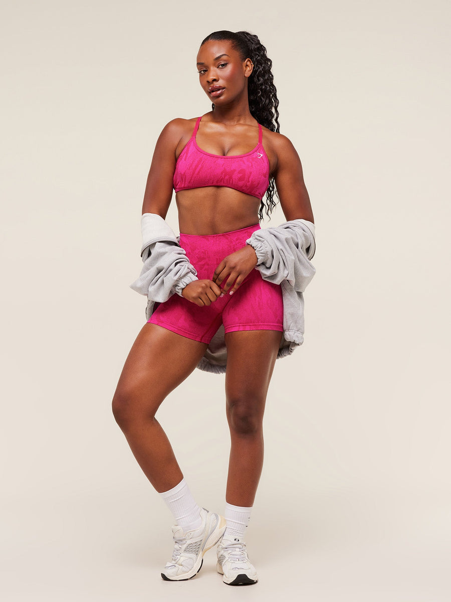 Gymshark Adapt Camo Cross Back Sports Bra — Build Pink/Energy Pink — 4
