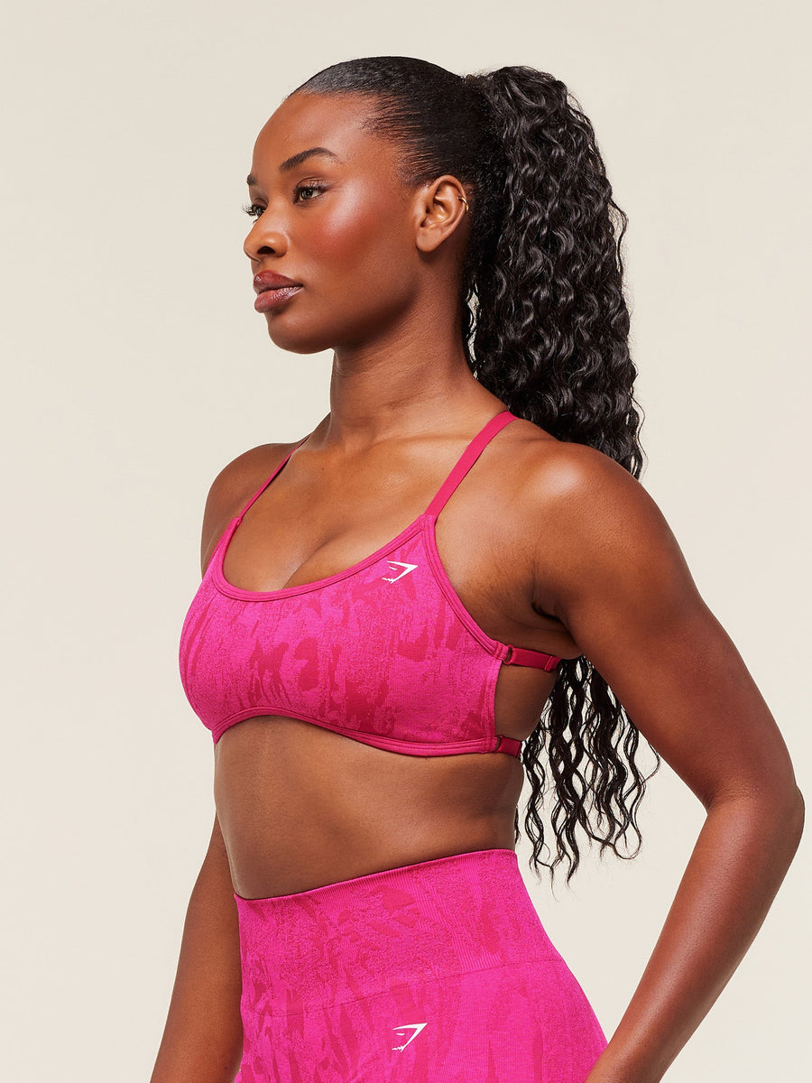 Gymshark Adapt Camo Cross Back Sports Bra — Build Pink/Energy Pink — 3