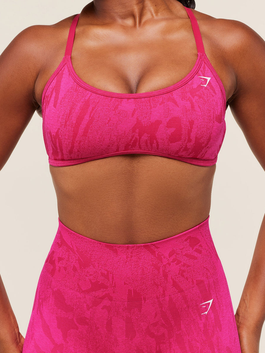 Gymshark Adapt Camo Cross Back Sports Bra — Build Pink/Energy Pink — 5