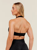 Gymshark Adapt Fleck x Whitney Halterneck Sports Bra — Black — 2