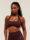 Gymshark Adapt Fleck x Whitney Halterneck Sports Bra — Cherry Purple/Rich Maroon — 2