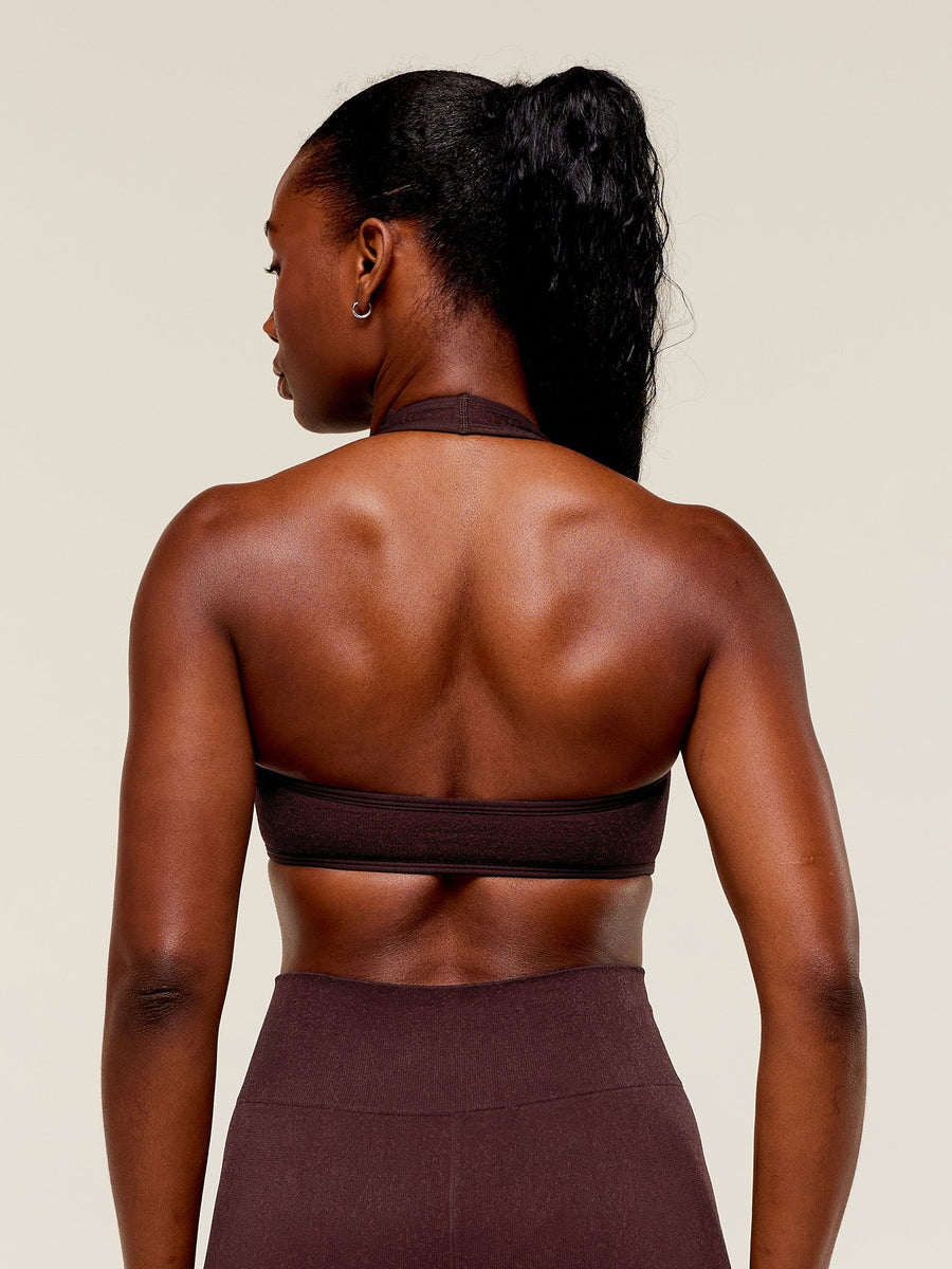 Gymshark Adapt Fleck x Whitney Halterneck Sports Bra — Cherry Purple/Rich Maroon — 3
