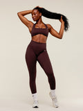 Gymshark Adapt Fleck x Whitney Halterneck Sports Bra — Cherry Purple/Rich Maroon — 7