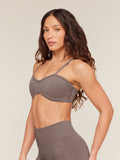 Gymshark Poise Light Support Seamless Sports Bra — Cool Brown — 3