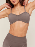 Gymshark Poise Light Support Seamless Sports Bra — Cool Brown — 5