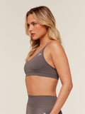 Gymshark Everyday Seamless Racerback Sports Bra — Cool Brown — 4