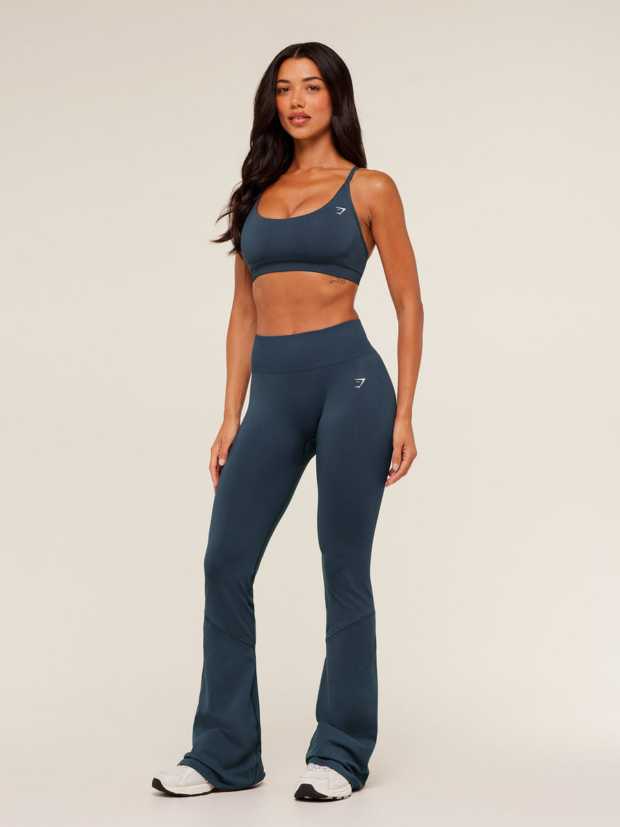Gymshark Everyday Seamless Racerback Sports Bra — Stealth Blue — 4