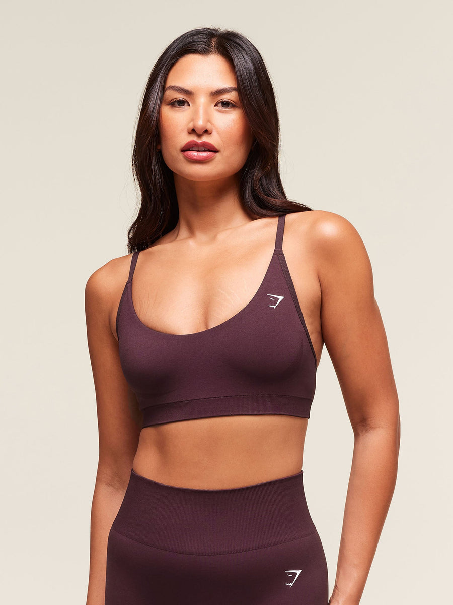 Gymshark Everyday Seamless Racerback Sports Bra — Cherry Purple — 1