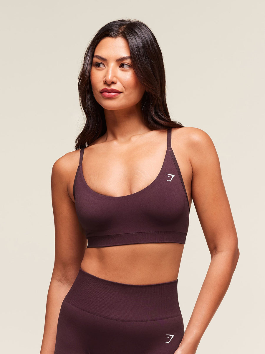 Gymshark Everyday Seamless Racerback Sports Bra — Cherry Purple — 4