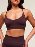 Gymshark Everyday Seamless Racerback Sports Bra — Cherry Purple — 5