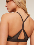 Gymshark Flow Light Support Sports Bra — Archive Brown — 4
