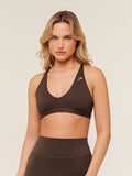 Gymshark Flow Light Support Sports Bra — Archive Brown — 1