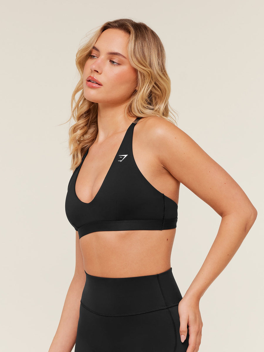 Gymshark Flow Light Support Sports Bra — Black — 3