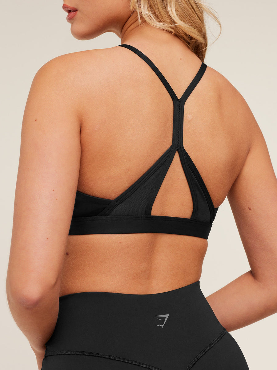 Gymshark Flow Light Support Sports Bra — Black — 5