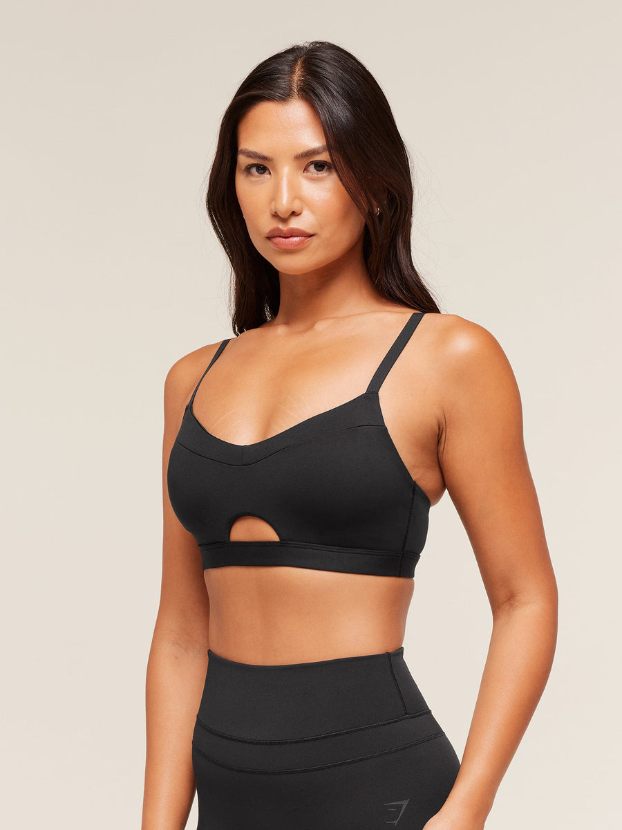 Gymshark Balcony Peekaboo Sports Bra — Black — 3