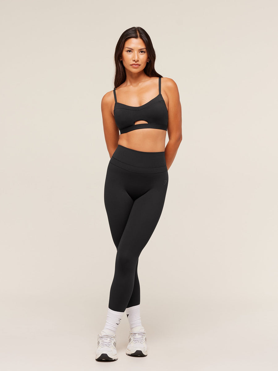 Gymshark Balcony Peekaboo Sports Bra — Black — 6