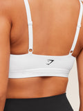 Gymshark Balcony Peekaboo Sports Bra — White — 4