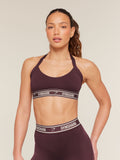 Gymshark Light Support Halter Neck Logo Sports Bra — Cherry Purple — 1