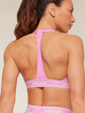 Gymshark Light Support Halter Neck Logo Sports Bra — Focus Pink — 5
