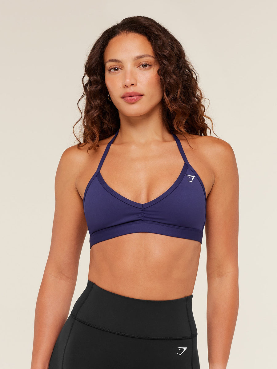 Gymshark Light Support Minimal Halterneck Bra — Indigo Purple — 1