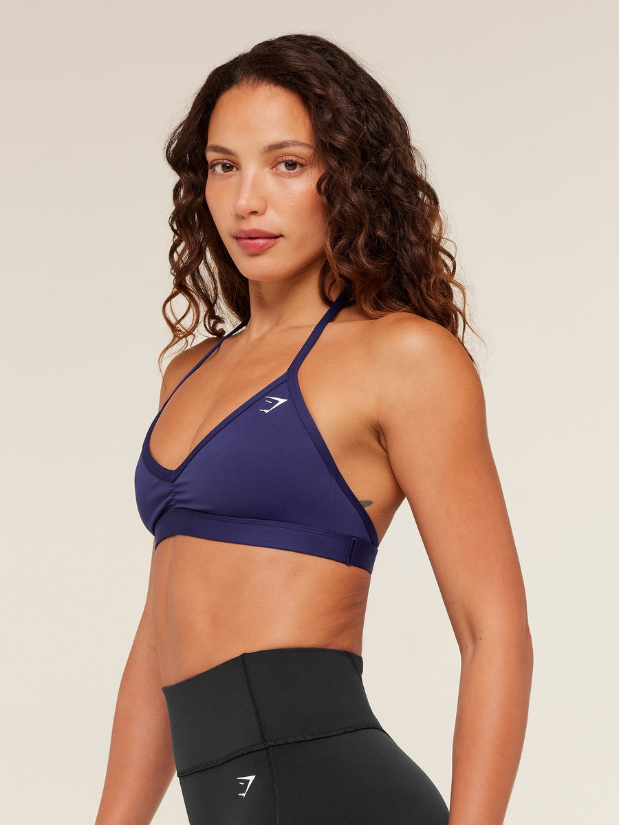 Gymshark Light Support Minimal Halterneck Bra — Indigo Purple — 3