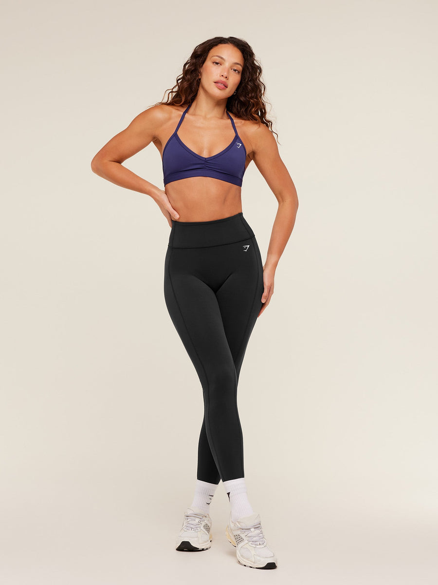 Gymshark Light Support Minimal Halterneck Bra — Indigo Purple — 4