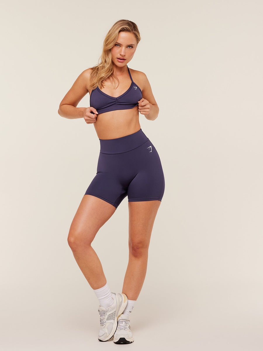 Gymshark Light Support Minimal Halterneck Bra — Midnight Purple — 4