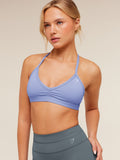 Gymshark Light Support Minimal Halterneck Bra — Steady Purple — 6