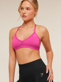 Gymshark Light Support Minimal Halterneck Bra — Super-Set Pink — 6