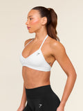 Gymshark Light Support Minimal Halterneck Bra — White — 5