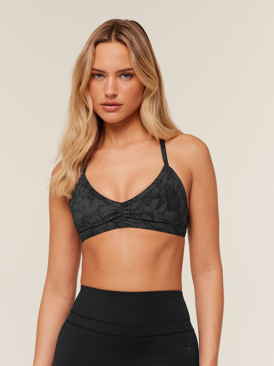 Gymshark Minimal Sports Bra — Black/Onyx Grey — 1